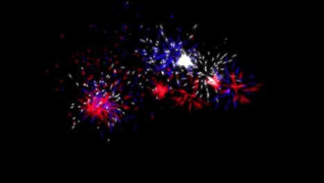 animación de elementos de fuegos artificiales. resolución 4k