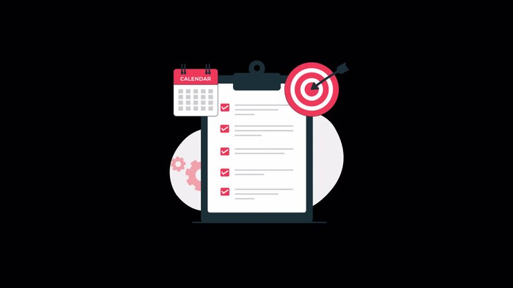 Animated Checklist and Calendar for Task Management and Goal Achievement