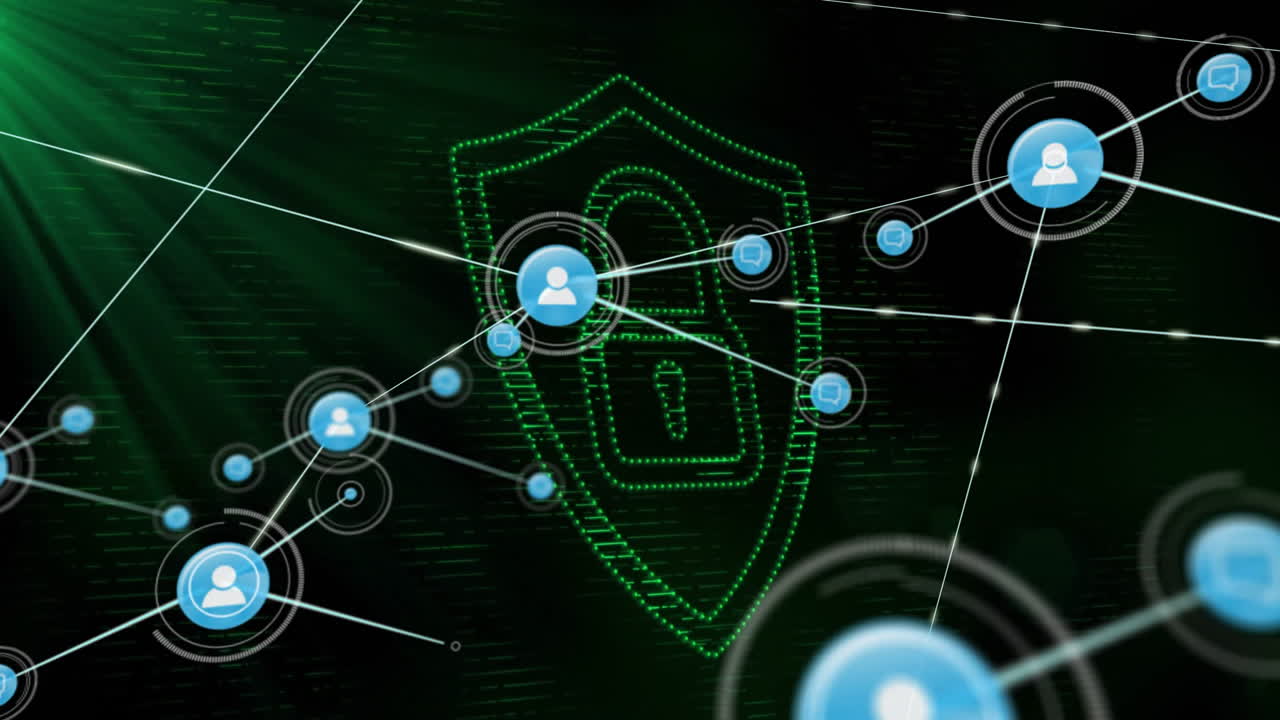 디지털 드 아이콘을 통해 사이버 보안 네트워크 연결을 활성화합니다.