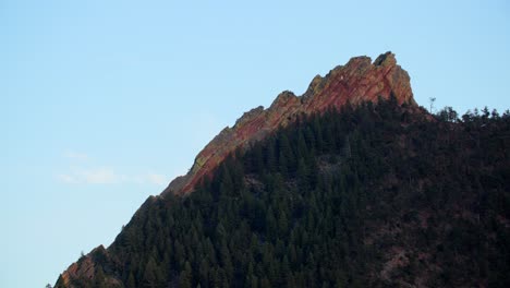 side view of the top of the flatirons in boulder, colorado, usa