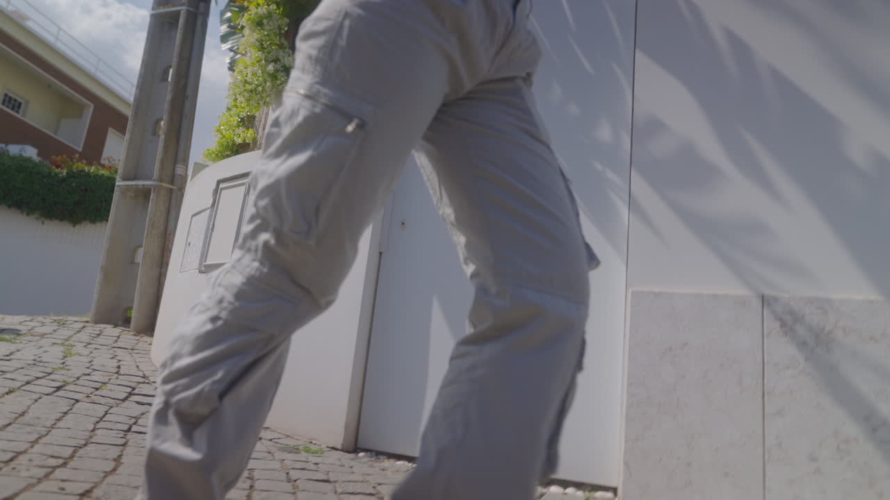 Stylish Woman Dancing Outdoors