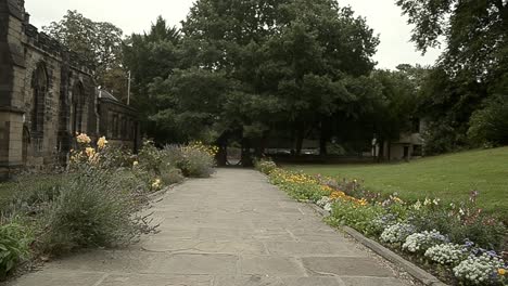 Church-pathway-entrance-with-flowers