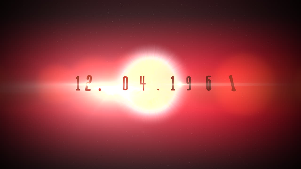 1961년 4월 12일 은하계에서 별의 번쩍임과 조명 효과