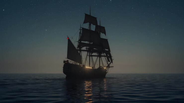 Sailing Ship at Night