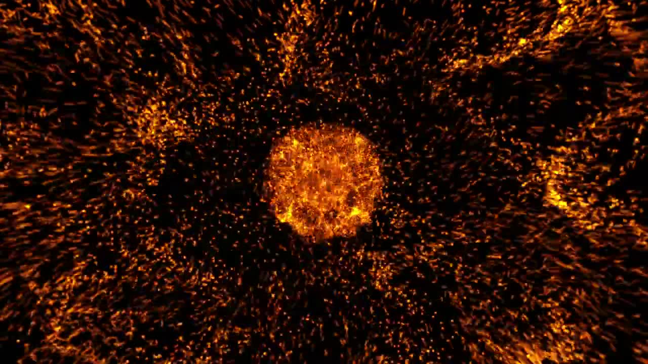 Set of 3 particle flame explosions shock wave effect with different shapes and burst speed. For screen mode. 4K Abstract particle dynamic template animation VFX overlay and alpha matte elements.