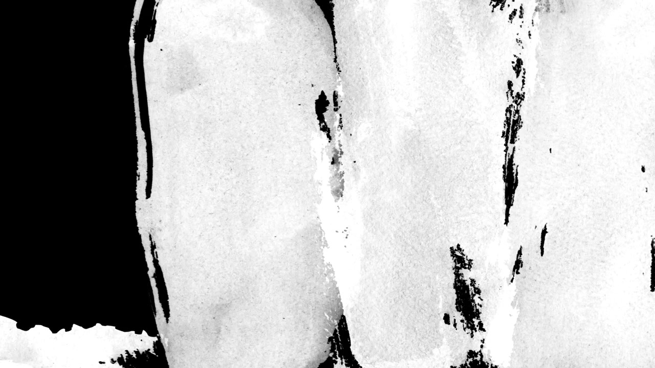 Transizione con pennellata d'inchiostro bianco e nero