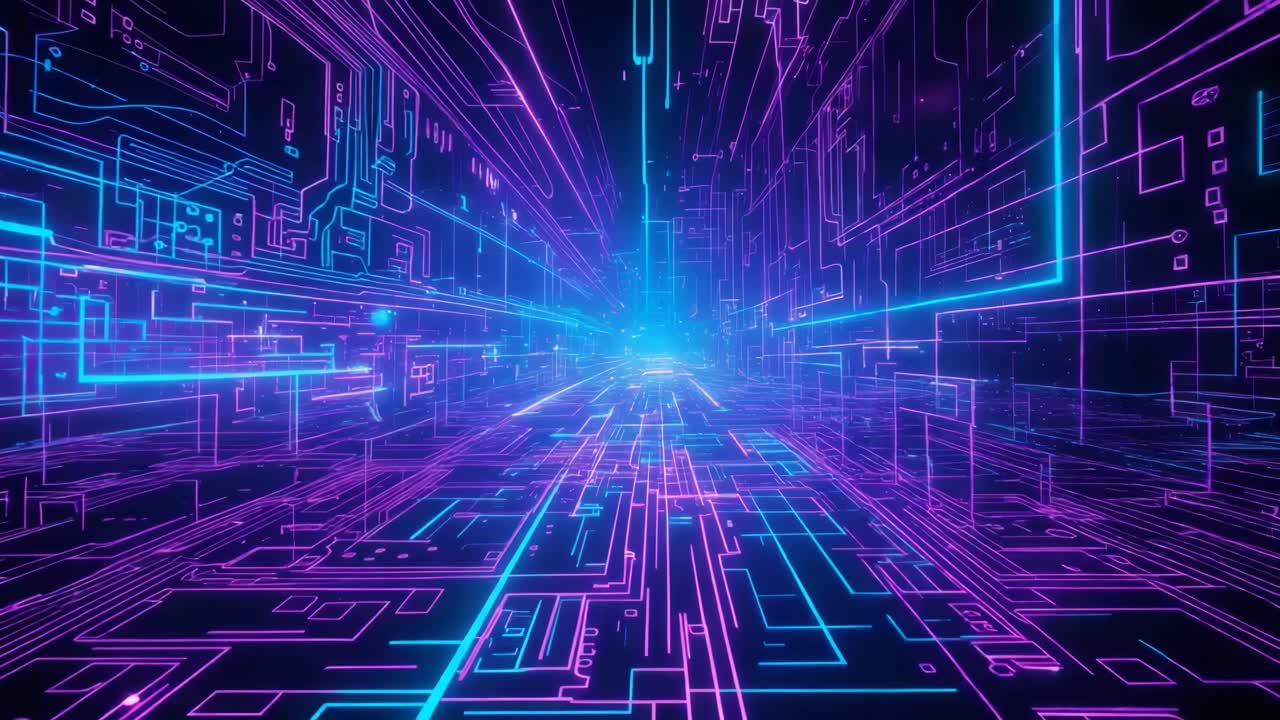 el túnel de neón cyberpunk