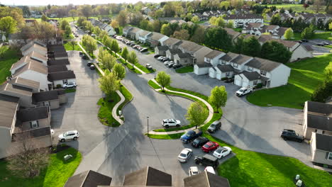 townhouse homes in usa during spring season