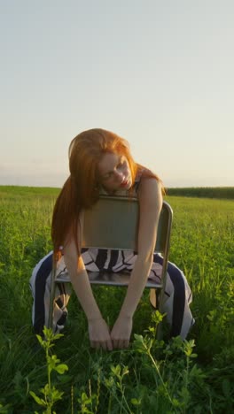 woman in field