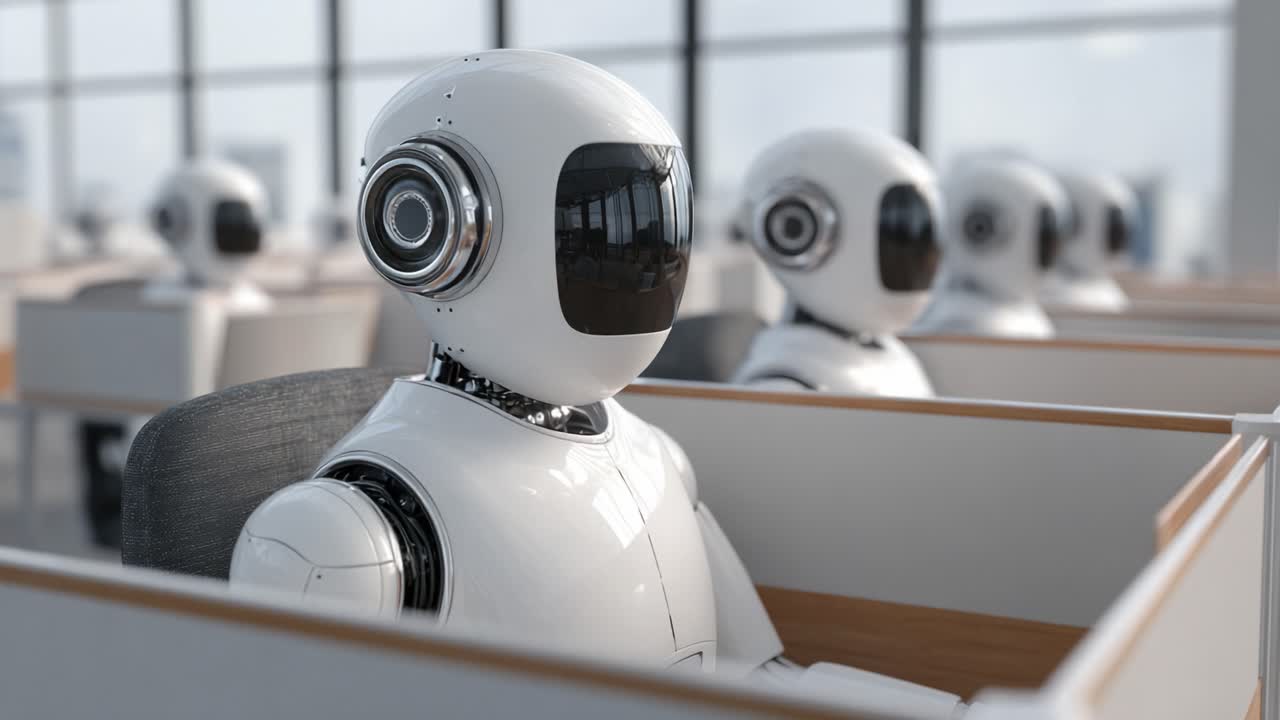 A Suite of Advanced Robots in a Modern Workspace: Exploring the Future of Artificial Intelligence and Automation in Everyday Environments