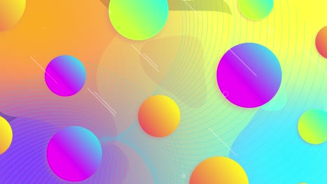 fondo coloreado con globos en un gradiente.