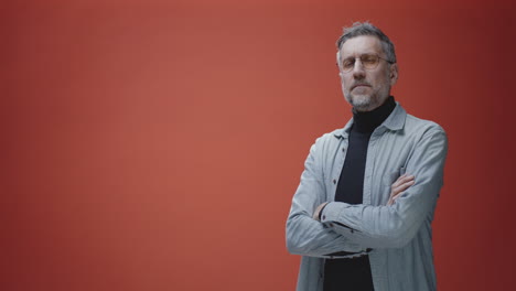 portrait of a thoughtful older man