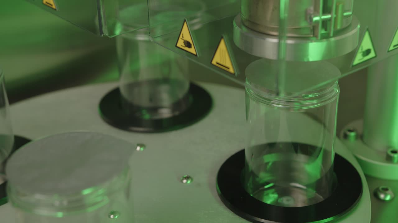 현대 생산 공장의 자동 뚜껑 실러