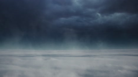cloud surface above the sky and thunderstorm