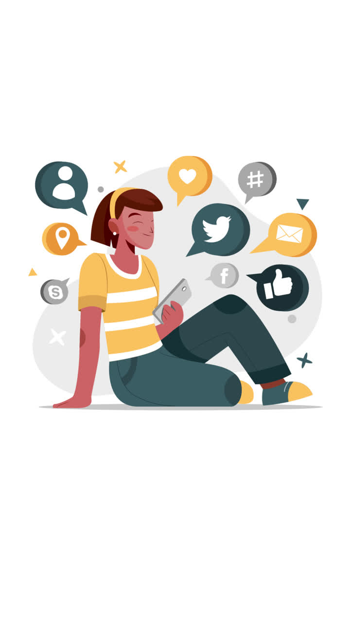 Woman Using Social Media on Smartphone