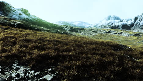 Trockenrasenfelder-Und-Berge-In-Nepal