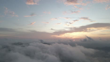 sunset through the clouds