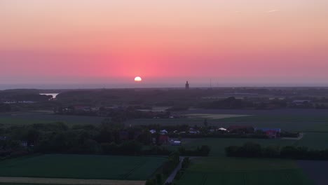 A-static-morning-view-of-the-city-of-Westkapelle-in-the-Netherlands