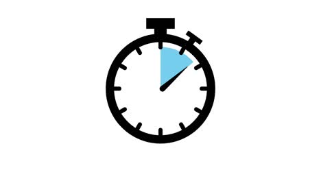 the 15 minutes, stopwatch icon. stopwatch icon in flat style, timer on on color background. motion graphics.