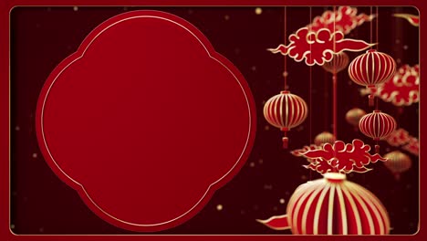 chinese new year, animated elements cut out of art paper, lanterns and asian elements in a craft style. it's easy to loop the animation. happy new year.