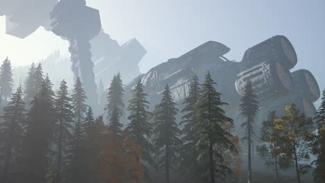 ufo crashed in the forest