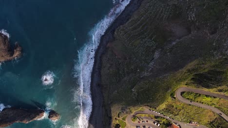 Aerial:-Experience-the-sheer-beauty-of-Madeira's-rugged-coastline-from-a-bird's-eye-perspective-in-this-breathtaking-drone-video