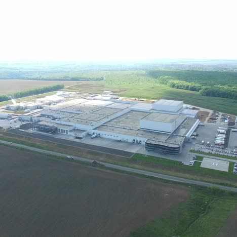 large industrial facility aerial view