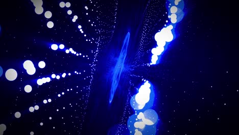 azul marino color brillante explosión partículas vívidas. animado moderno diseño vfx forma de abstracción. colorido ojo de apertura. imágenes de partículas animadas. nuevo papel de pared digital ai