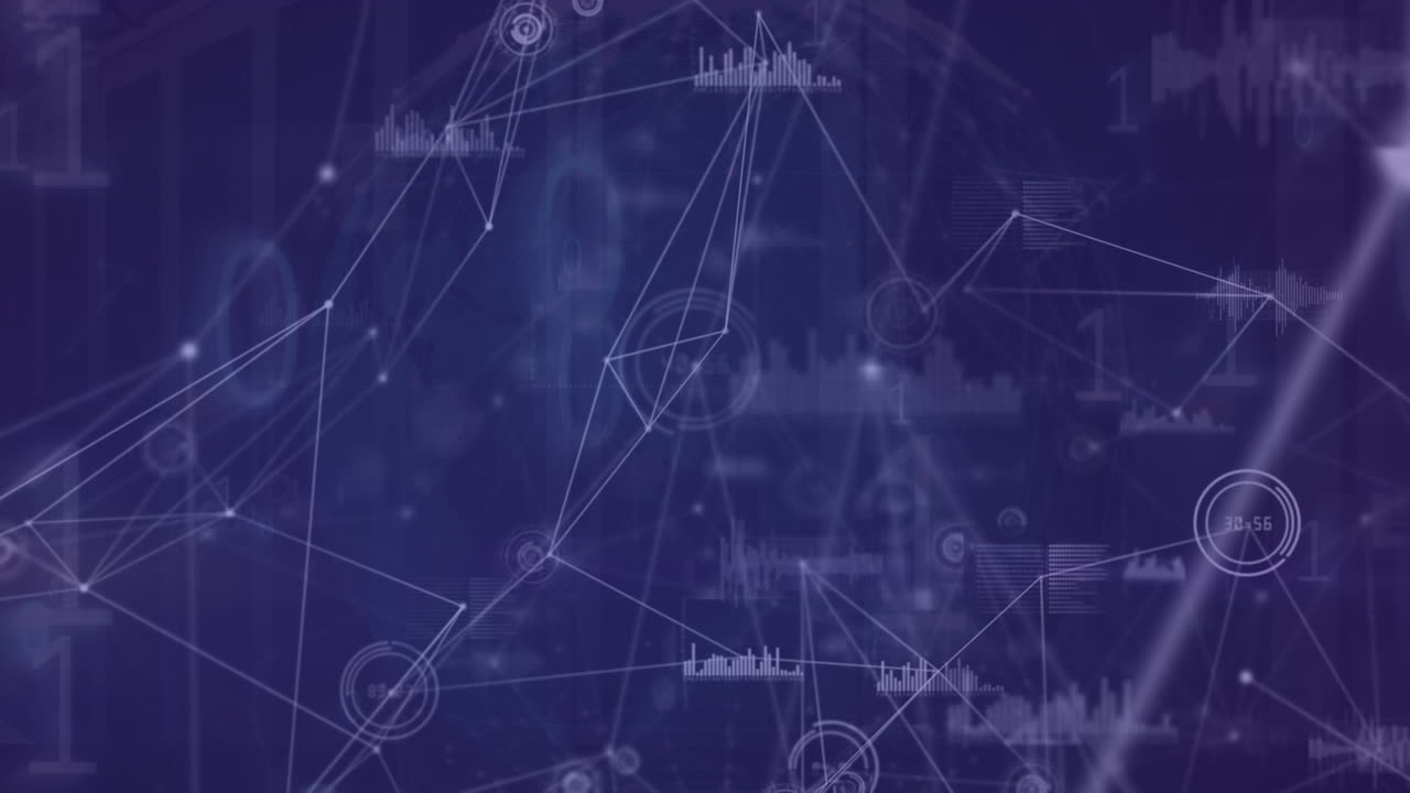 animación de la red de conexiones a través del procesamiento de datos