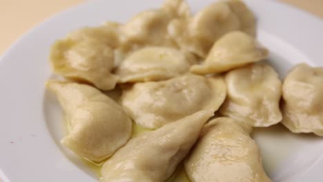 plate of pierogi