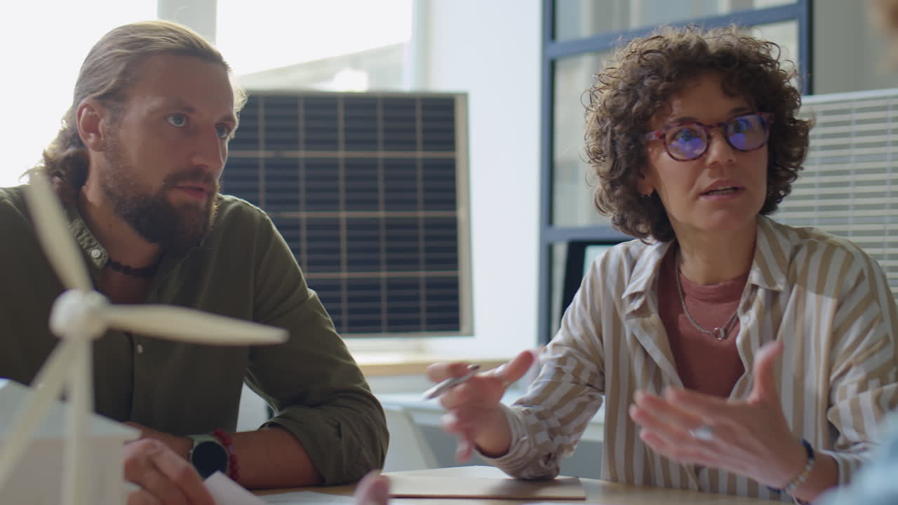 Engineers Talking about Renewable Energy Project