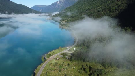 lovatnet lake in norway