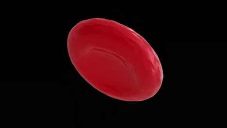 animation of micro of red blood cell on black background