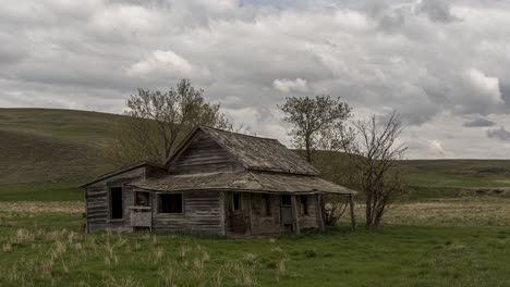 abandoned farm in the badlands