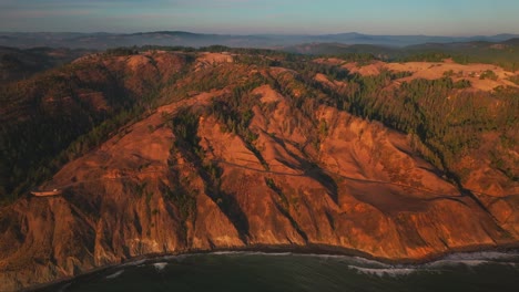 redwoods sonoma coast state park sunset golden hour california aerial drone scenic flight rugged mountainous coastal highway bodega bay fort ross big sur salmon creek pacific ocean waves backwards