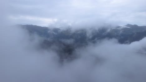 misty mountains: an aerial view