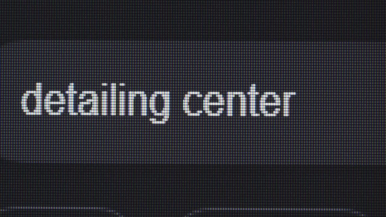 Text on a Computer Screen: detailing center
