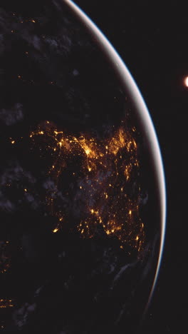 earth at night from space