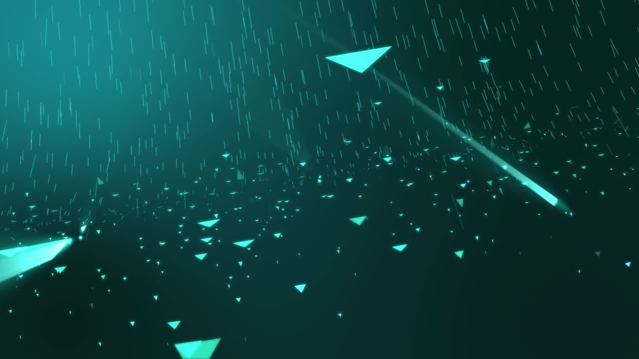Particles blue bokeh abstract light motion background loop