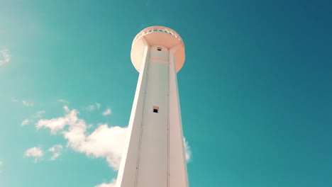 white lighthouse tower in the riviera maya, quintana roo, mexico