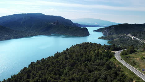 Roadtripping-to-Mediano-reservoir-Spain-countryside-aerial