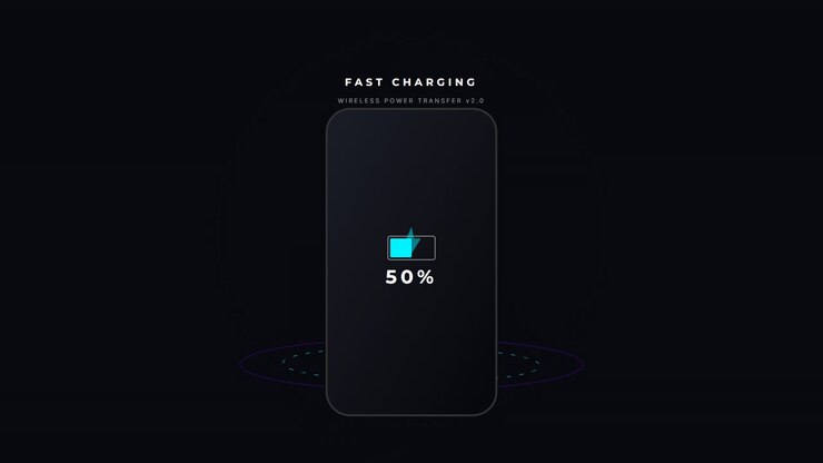 Smartphone Displaying Fast Wireless Charging Progress Animation