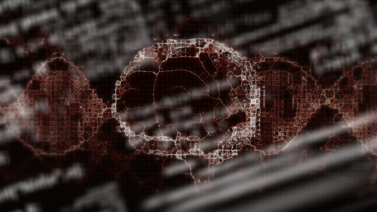 animación del cerebro humano y la cadena de adn sobre un fondo negro