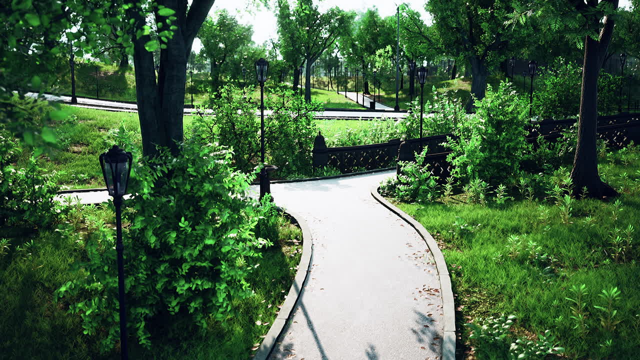 코로나19 코로나바이러스 전염병의 결과로 빈 보행로