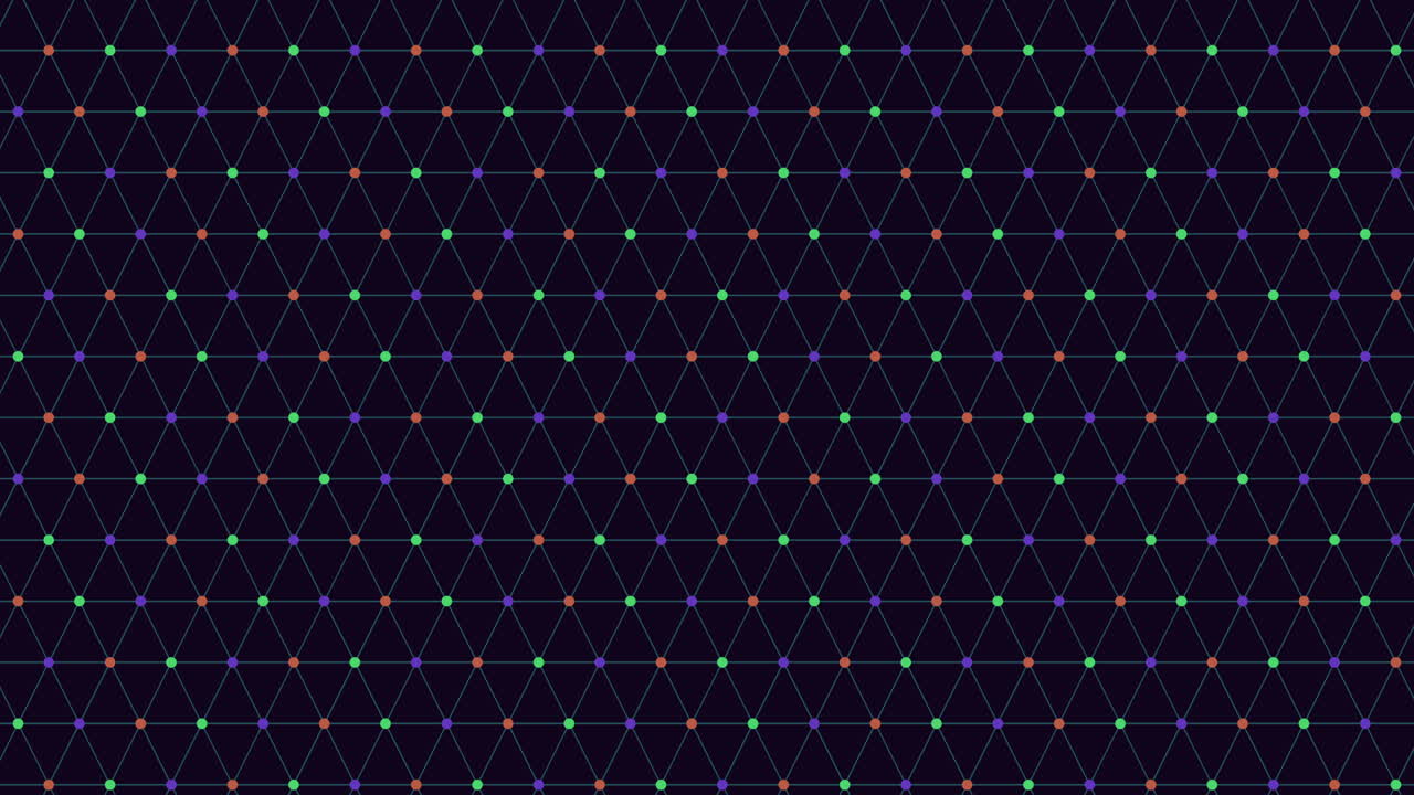 파란색, 초록색, 빨간색 의 색 의 점 들 이 있는 검은색 과 색 의 대조적 인 패턴