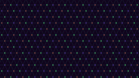 patrón contrastante en blanco y negro con puntos de colores en azul, verde y rojo