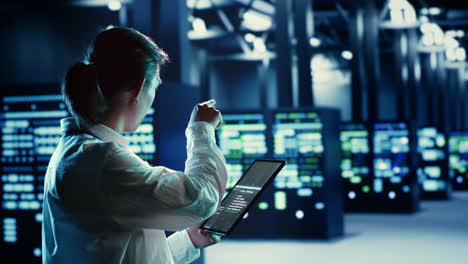 el administrador ejecuta código en el centro de datos.