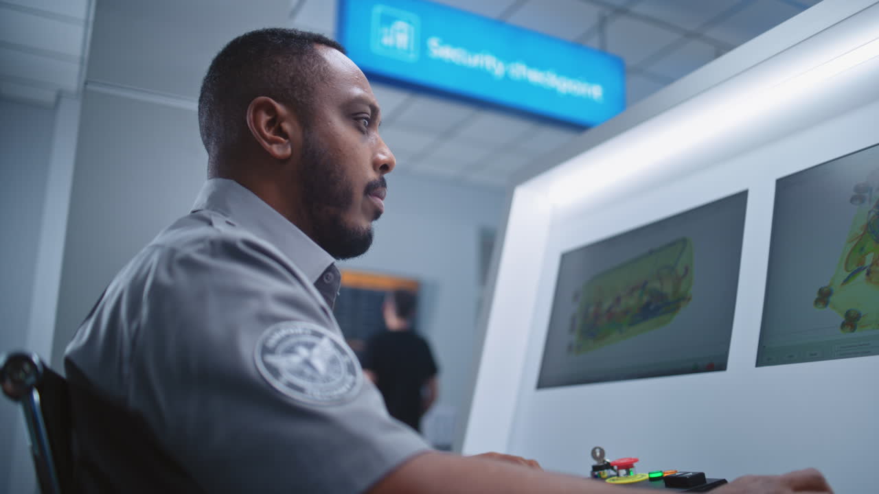 punto de control de seguridad del aeropuerto