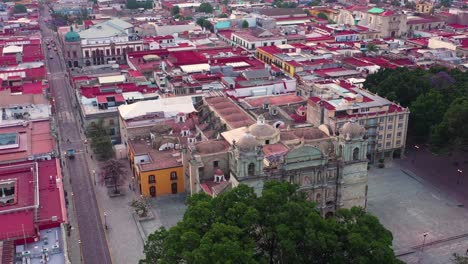 aerial view of oaxaca cathedral, mexico