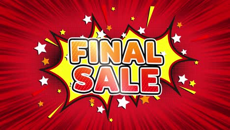 final sale comic book style graphic design